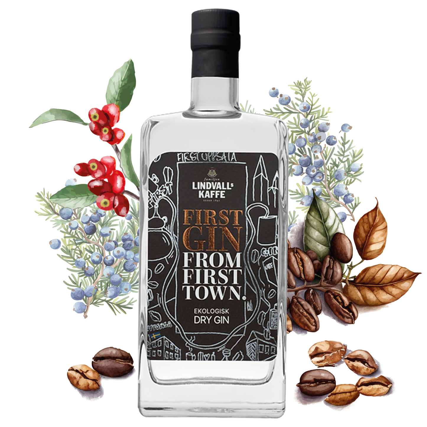FIRST GIN FROM FIRST TOWN - LINDVALLS KAFFE